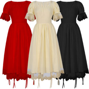 Victorian Steampunk Gothic Dress – 241114 Renaissance dress style 5 beige