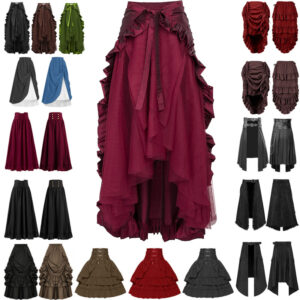 Halloween Renaissance Medieval Drawstring Skirt