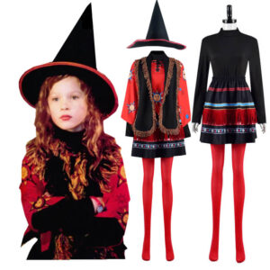 Kids Dani Dennison Halloween Costumes Hocus Pocus Cosplay Outfit with Hat