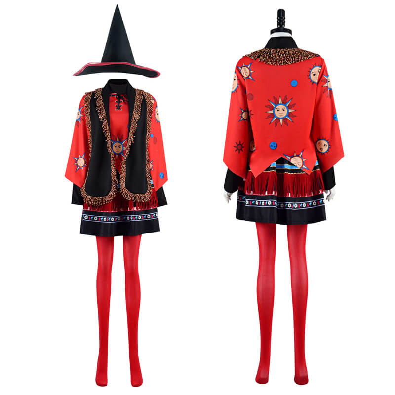 Kids Dani Dennison Halloween Costumes Hocus Pocus Cosplay Outfit with Hat - Image 3
