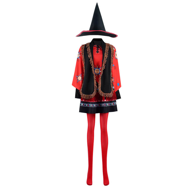 Kids Dani Dennison Halloween Costumes Hocus Pocus Cosplay Outfit with Hat - Image 2