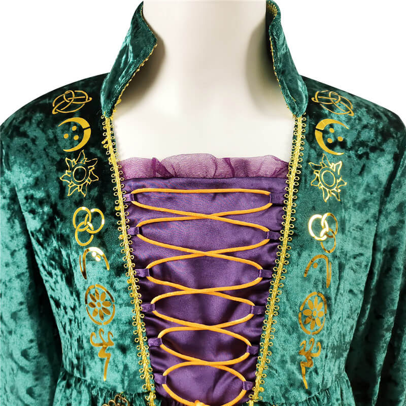 Kids Winifred Sanderson Halloween Dress Suit Hocus Pocus Cosplay Costume Outfit - Image 6