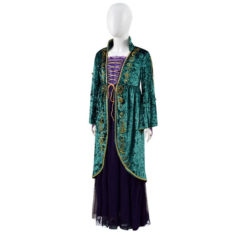 Kids Winifred Sanderson Halloween Dress Suit Hocus Pocus Cosplay Costume Outfit - Image 3