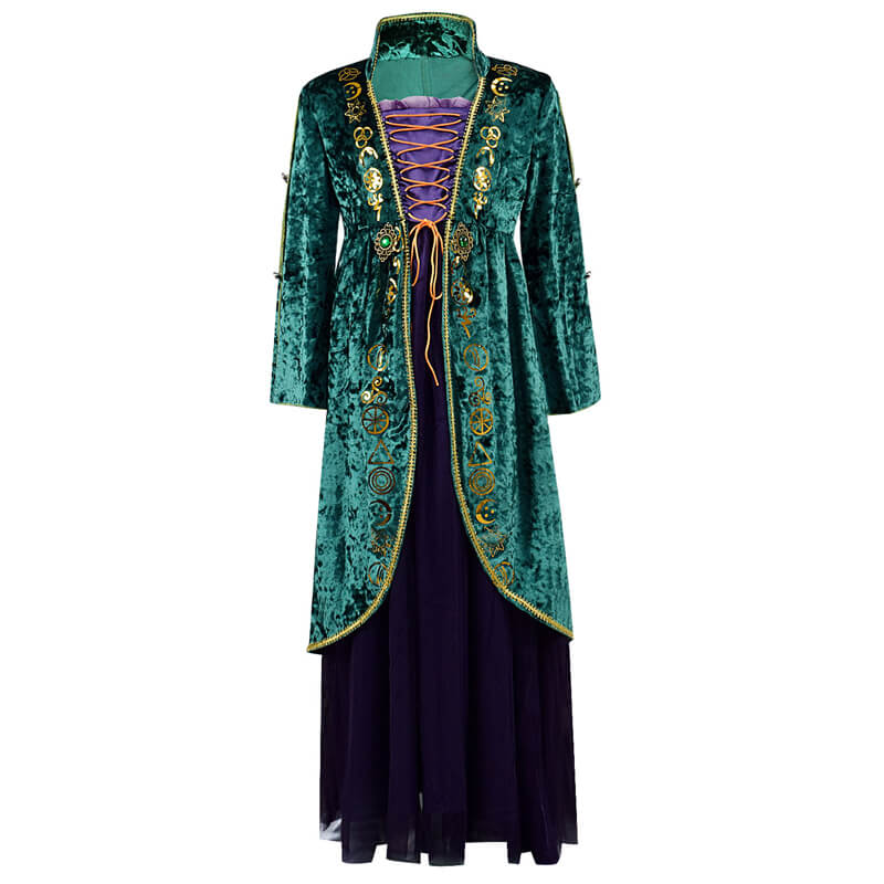 Kids Winifred Sanderson Halloween Dress Suit Hocus Pocus Cosplay Costume Outfit - Image 2