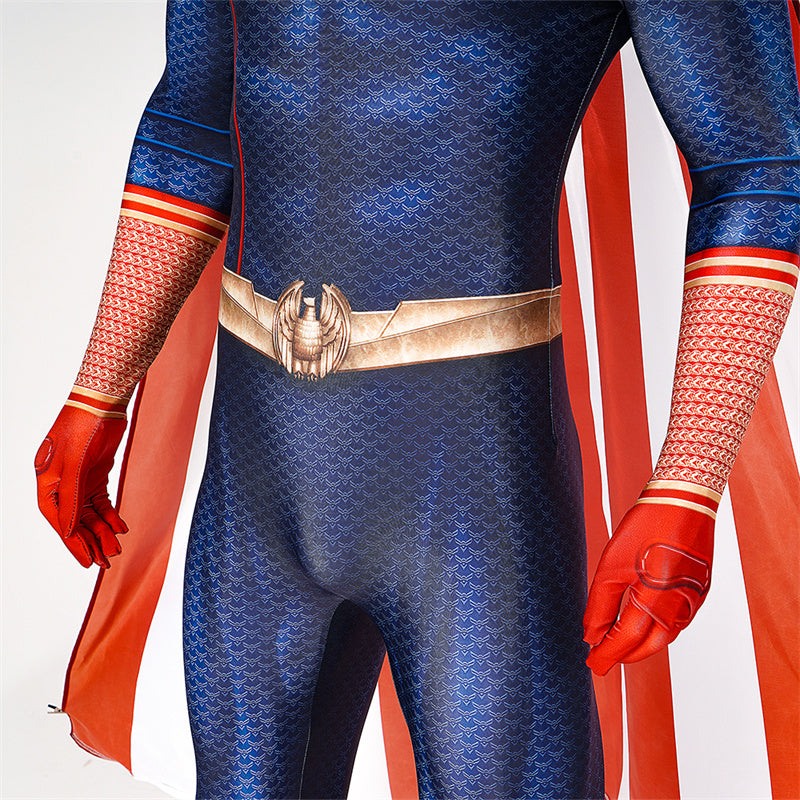 The Boys Season 3 Antony Starr Homelander Cosplay Costume Superhero Jumpsuit Halloween Suit With Cloak - Image 13