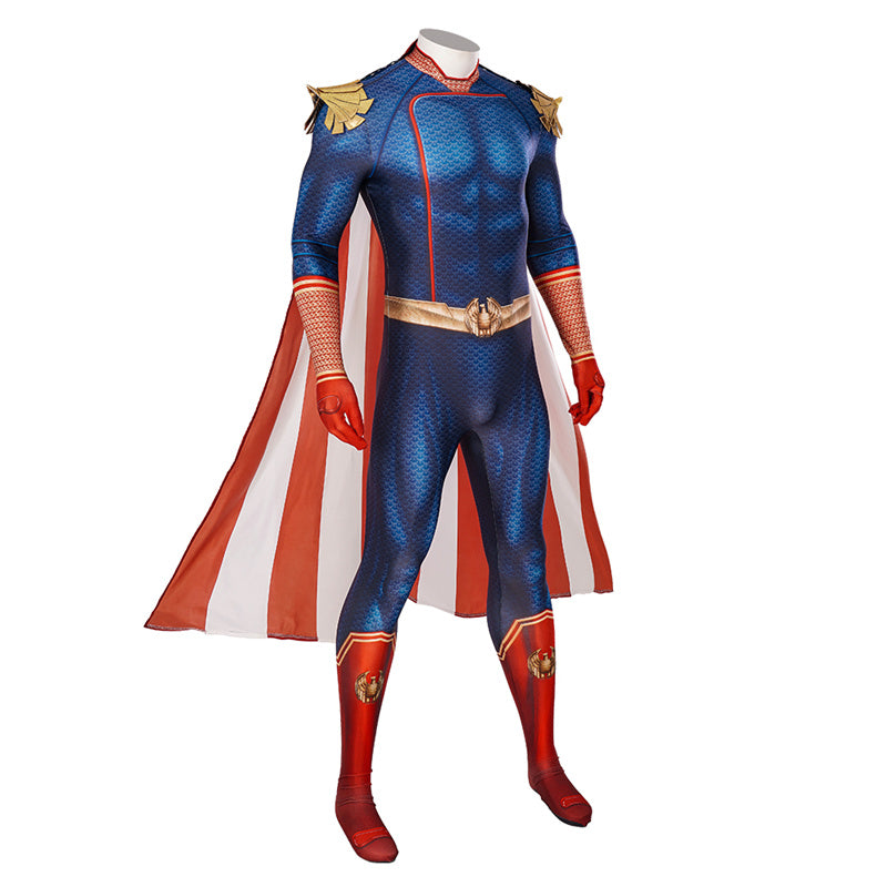 The Boys Season 3 Antony Starr Homelander Cosplay Costume Superhero Jumpsuit Halloween Suit With Cloak - Image 3