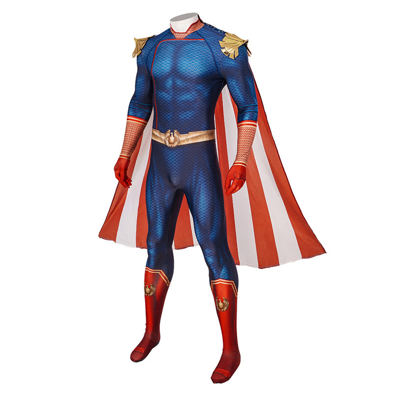 The Boys Season 3 Antony Starr Homelander Cosplay Costume Superhero Jumpsuit Halloween Suit With Cloak - Image 4