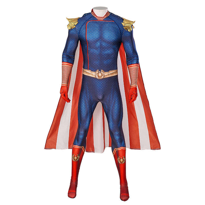 The Boys Season 3 Antony Starr Homelander Cosplay Costume Superhero Jumpsuit Halloween Suit With Cloak - Image 2