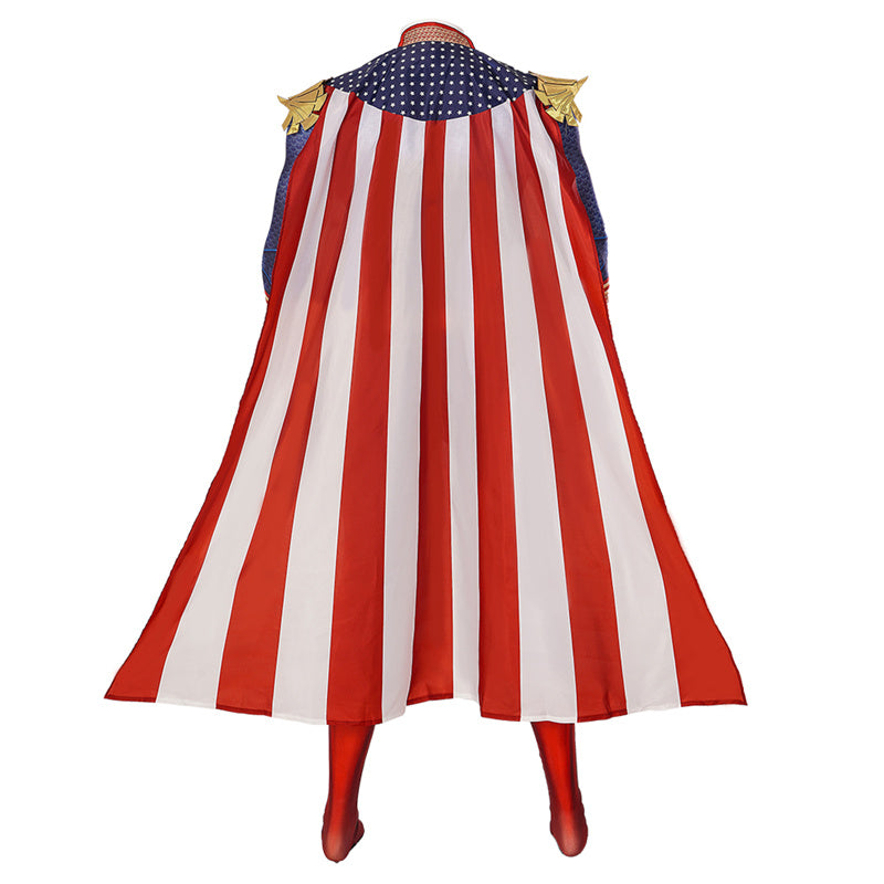 The Boys Season 3 Antony Starr Homelander Cosplay Costume Superhero Jumpsuit Halloween Suit With Cloak - Image 5