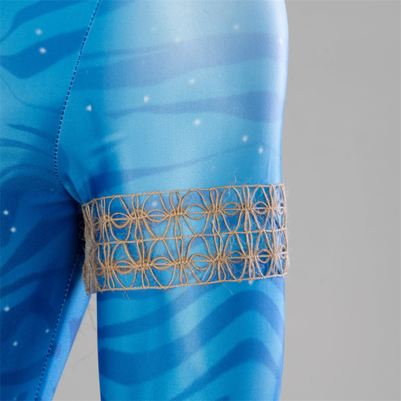 2022 Avatar 2 The Way of Water Jake Sully Cosplay Costume Blue Jumpsuit - Image 10