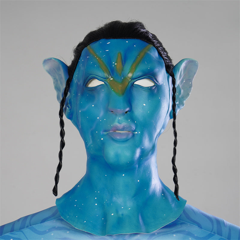 2022 Avatar 2 The Way of Water Jake Sully Cosplay Costume Blue Jumpsuit - Image 7