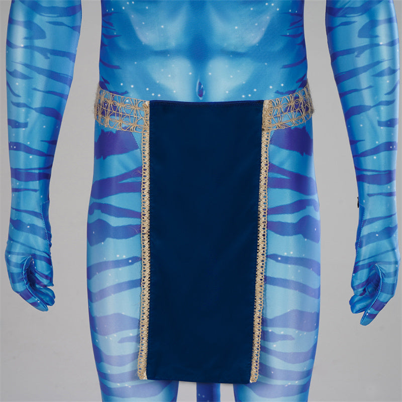 2022 Avatar 2 The Way of Water Jake Sully Cosplay Costume Blue Jumpsuit - Image 13