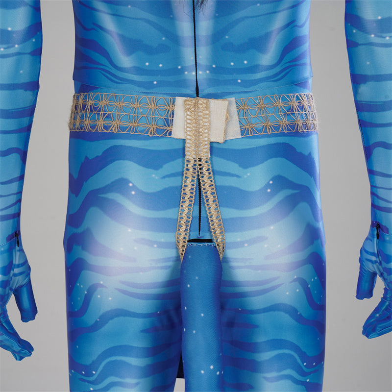 2022 Avatar 2 The Way of Water Jake Sully Cosplay Costume Blue Jumpsuit - Image 15