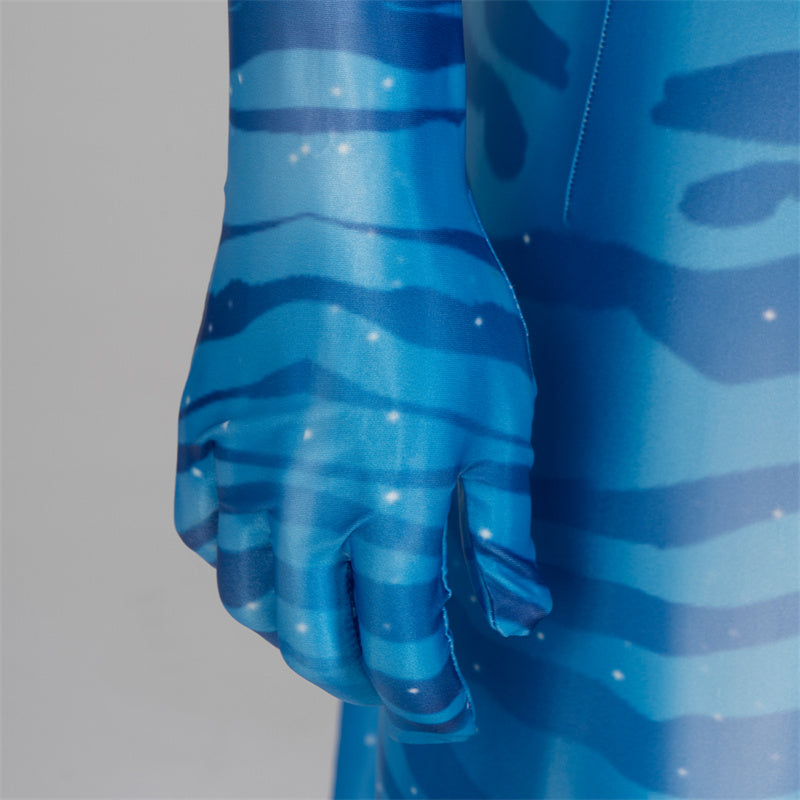 2022 Avatar 2 The Way of Water Jake Sully Cosplay Costume Blue Jumpsuit - Image 14