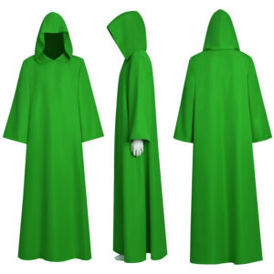 Green Wizard Robes Shadow Wizard Money Gang Halloween Costume Cloak Outfit