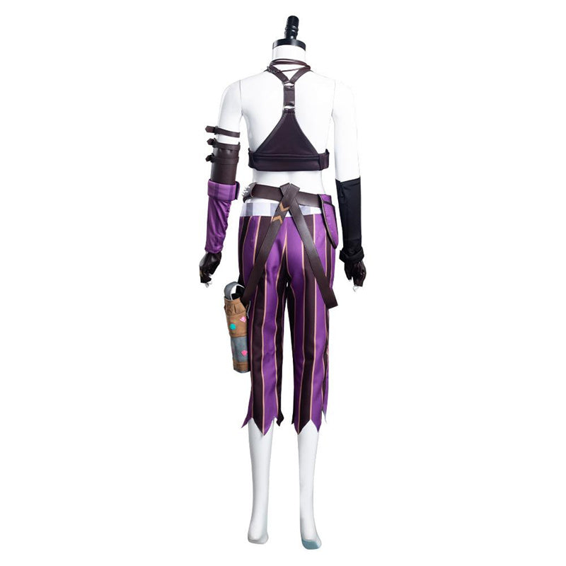 Jinx Cosplay League of Legends Arcane Costume Game Party Outfit - Image 2