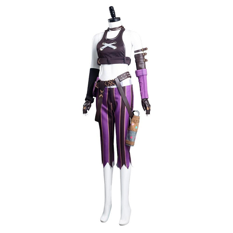 Jinx Cosplay League of Legends Arcane Costume Game Party Outfit - Image 3