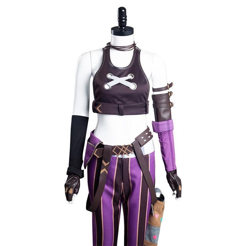 Jinx Cosplay League of Legends Arcane Costume Game Party Outfit - Image 6