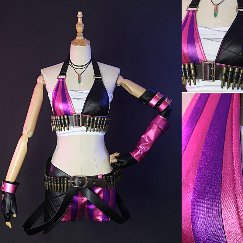 League of Legends Jinx Halloween Costumes Game LOL Jinx Cosplay Outfit - Image 2