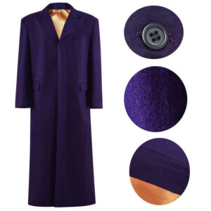 The Dark Knight Purple Joker Woolen Trench Coat