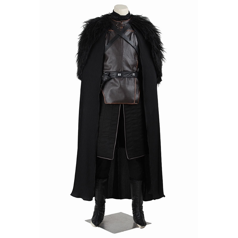 Game of Thrones Season 8 Jon Snow Cosplay Costume Halloween Party Suit - Image 2