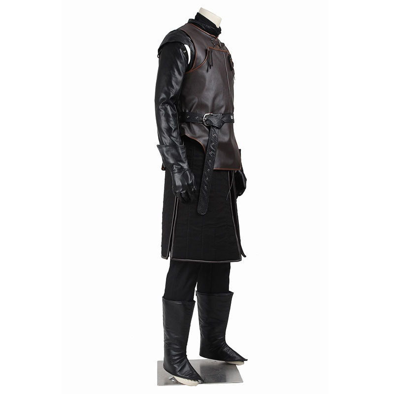 Game of Thrones Season 8 Jon Snow Cosplay Costume Halloween Party Suit - Image 5