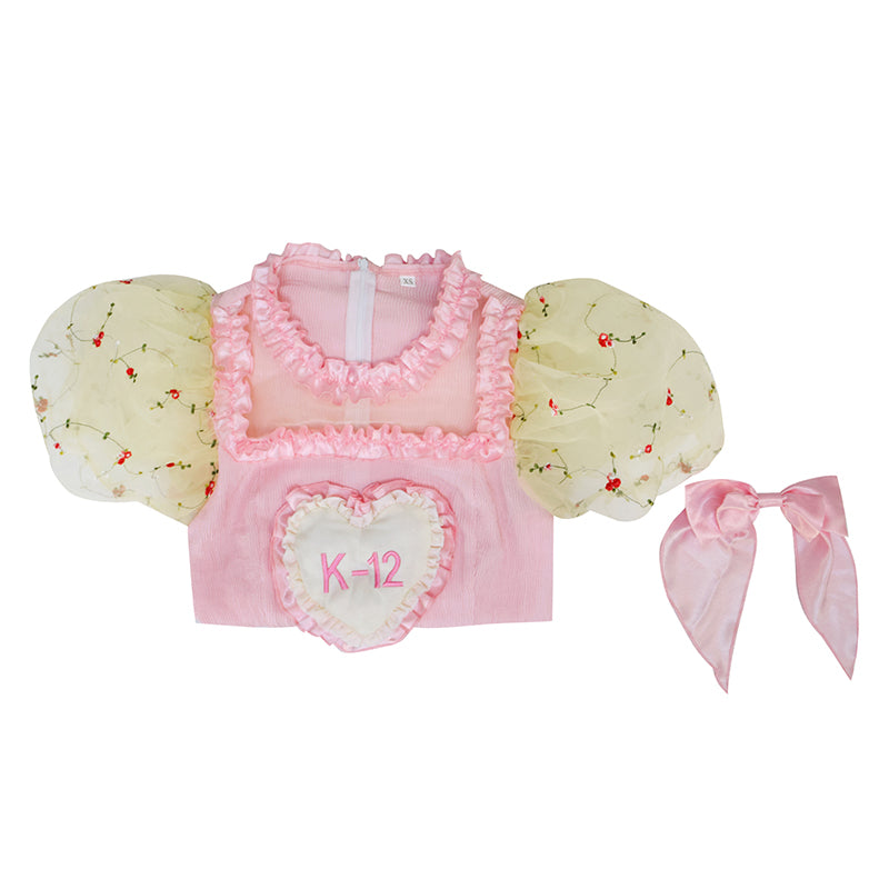 K 12 Dress K-12 Tour Melanie Martinez Cosplay Costume Pink Dress Suit Yellow Sleeve - Image 9