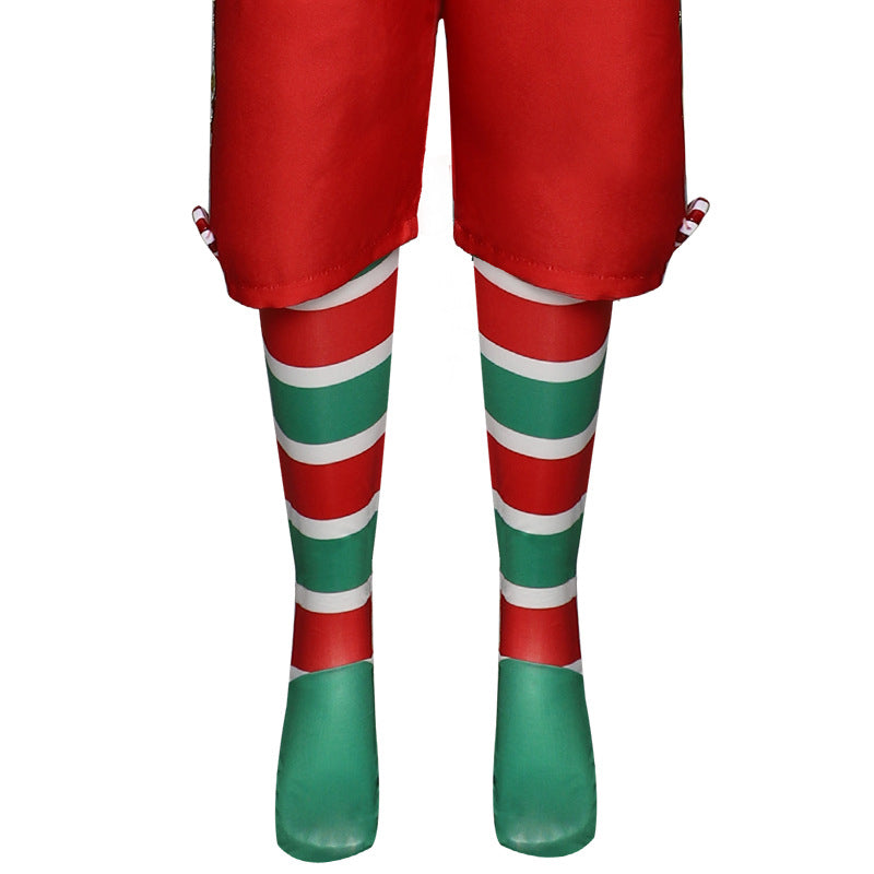 Kids Christmas Costume Christmas Elf Performance Outfit Halloween Party Suit - Image 6