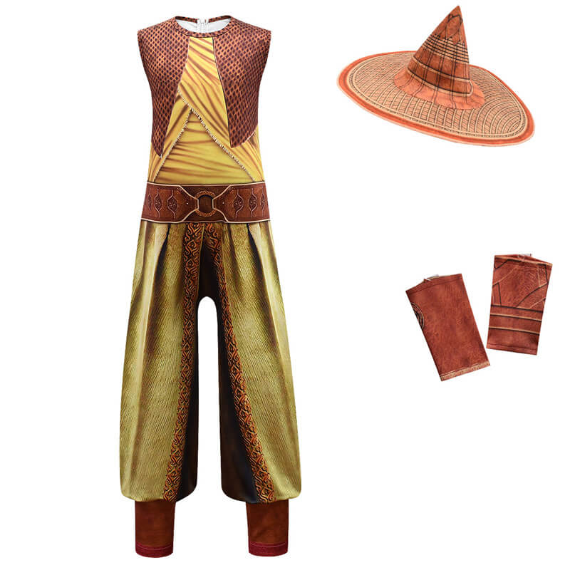 Raya And The Last Dragon Raya Costume Halloween Jumpsuit Kids Halloween Costume - Image 4