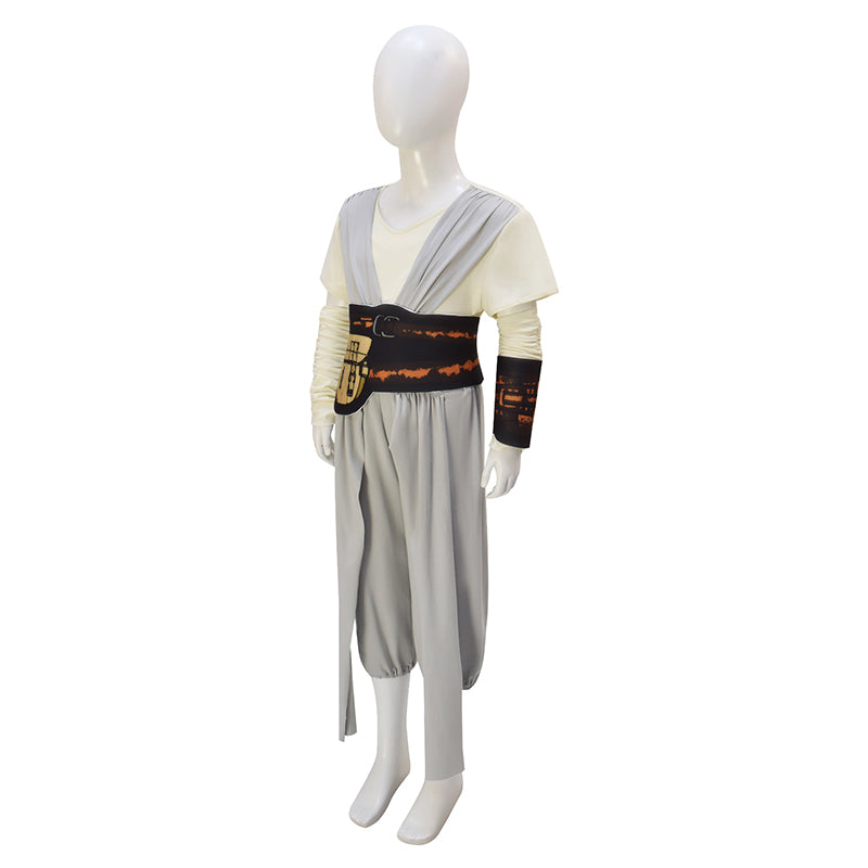 Kids Rey Cosplay Star Wars Rise Of Skywalker Rey Costume Girls Halloween Outfit - Image 3