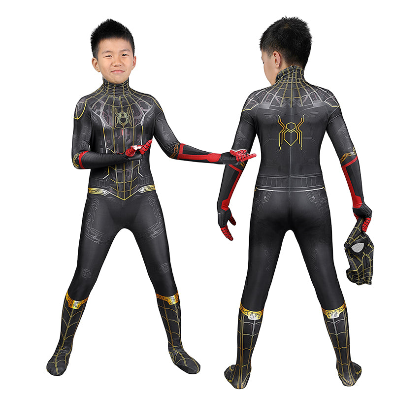 Kids Spiderman Costume Spider-Man 3 No Way Home Cosplay Peter Parker Jumpsuit Boy Bodysuit - Image 4