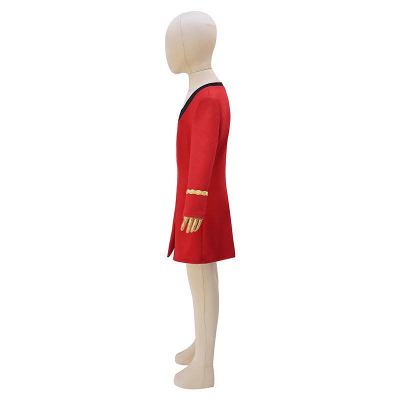 Kids Star Trek Uniform Starfleet Duty Red Dress Classic Uhura Dress Cosplay Costume - Image 4