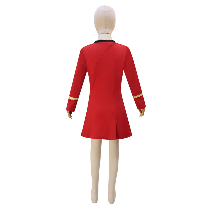 Kids Star Trek Uniform Starfleet Duty Red Dress Classic Uhura Dress Cosplay Costume - Image 5