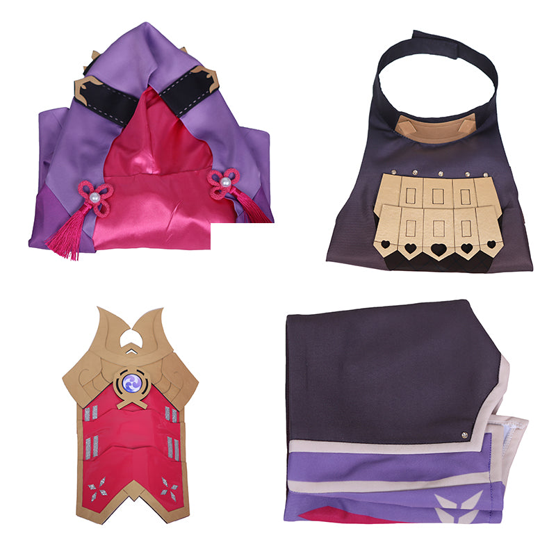 Genshin Impact Kuki Shinobu Cosplay Costume Genshin Sexy Vest Pants Halloween Outfit - Image 10