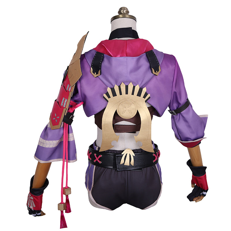 Genshin Impact Kuki Shinobu Cosplay Costume Genshin Sexy Vest Pants Halloween Outfit - Image 3