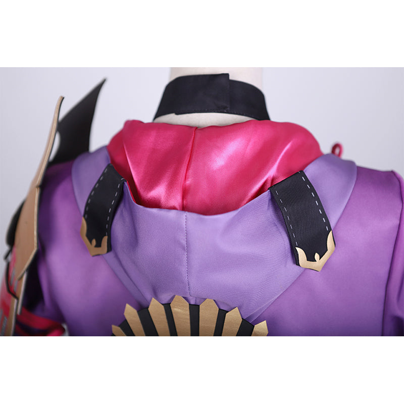 Genshin Impact Kuki Shinobu Cosplay Costume Genshin Sexy Vest Pants Halloween Outfit - Image 4