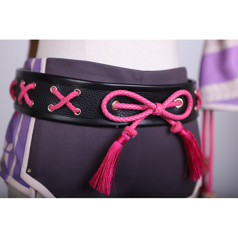 Genshin Impact Kuki Shinobu Cosplay Costume Genshin Sexy Vest Pants Halloween Outfit - Image 5
