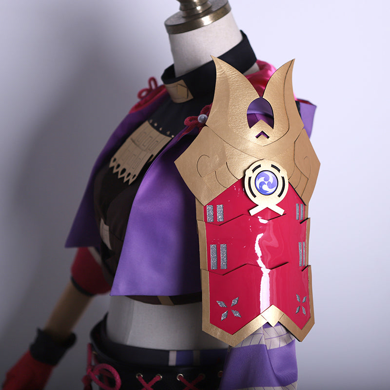 Genshin Impact Kuki Shinobu Cosplay Costume Genshin Sexy Vest Pants Halloween Outfit - Image 6