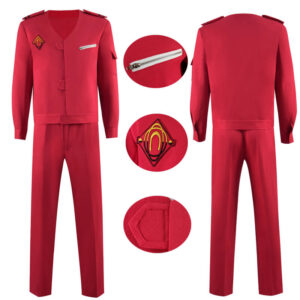 Land of the Giants Red Uniform Steve Burton Flight Jacket Cosplay Costumes