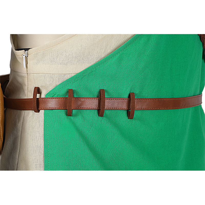 Link Costume The Legend of Zelda: Breath of The Wild 2 Cosplay Green Battle Suit - Image 12