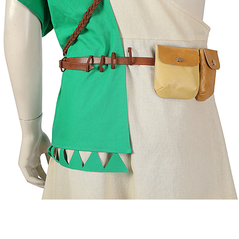 Link Costume The Legend of Zelda: Breath of The Wild 2 Cosplay Green Battle Suit - Image 10