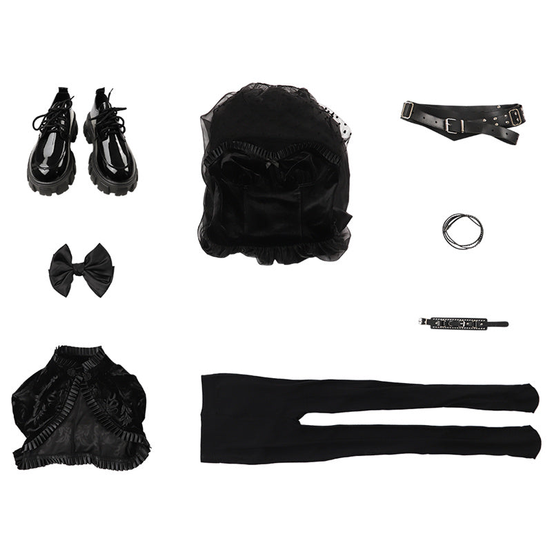 Lisa Frankenstein Cosplay Costume 2024 Misty Black Dress Halloween Carnival Suit - Image 9