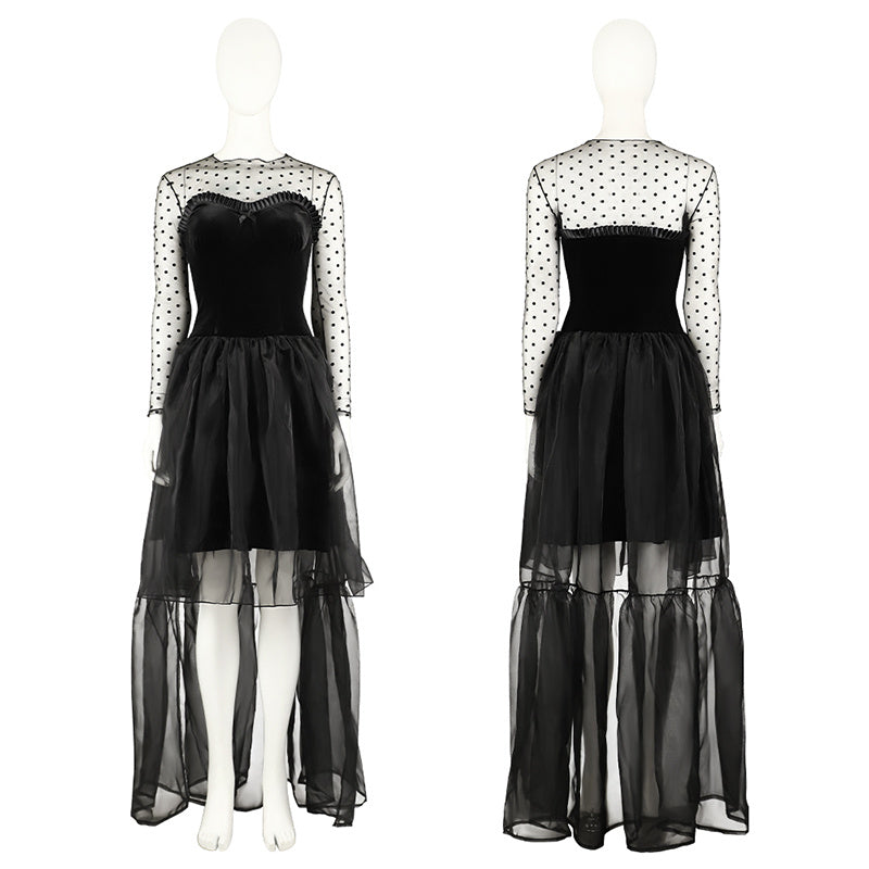 Lisa Frankenstein Cosplay Costume 2024 Misty Black Dress Halloween Carnival Suit - Image 6