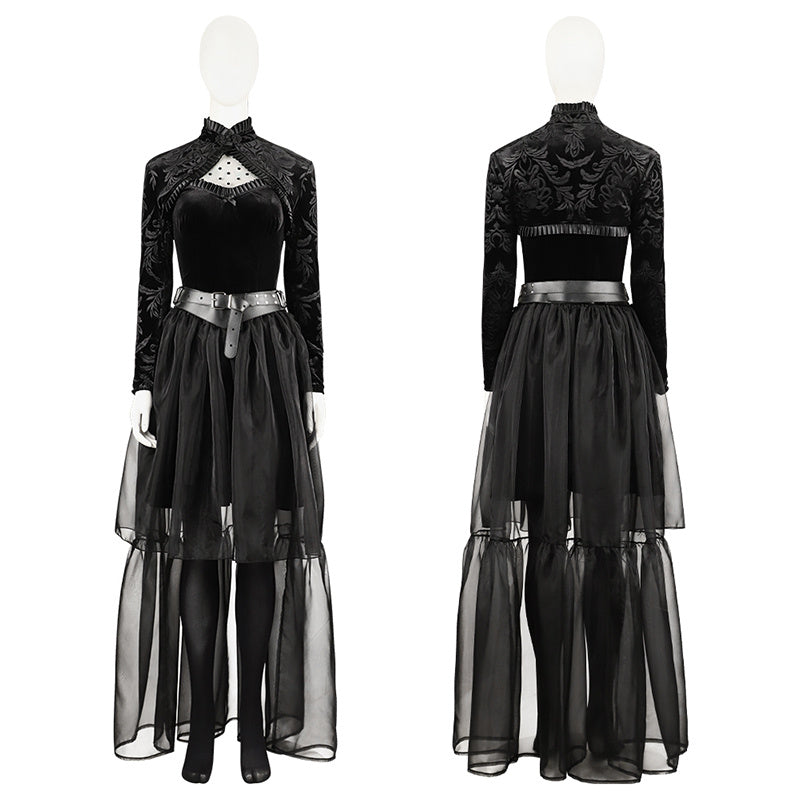 Lisa Frankenstein Cosplay Costume 2024 Misty Black Dress Halloween Carnival Suit - Image 4