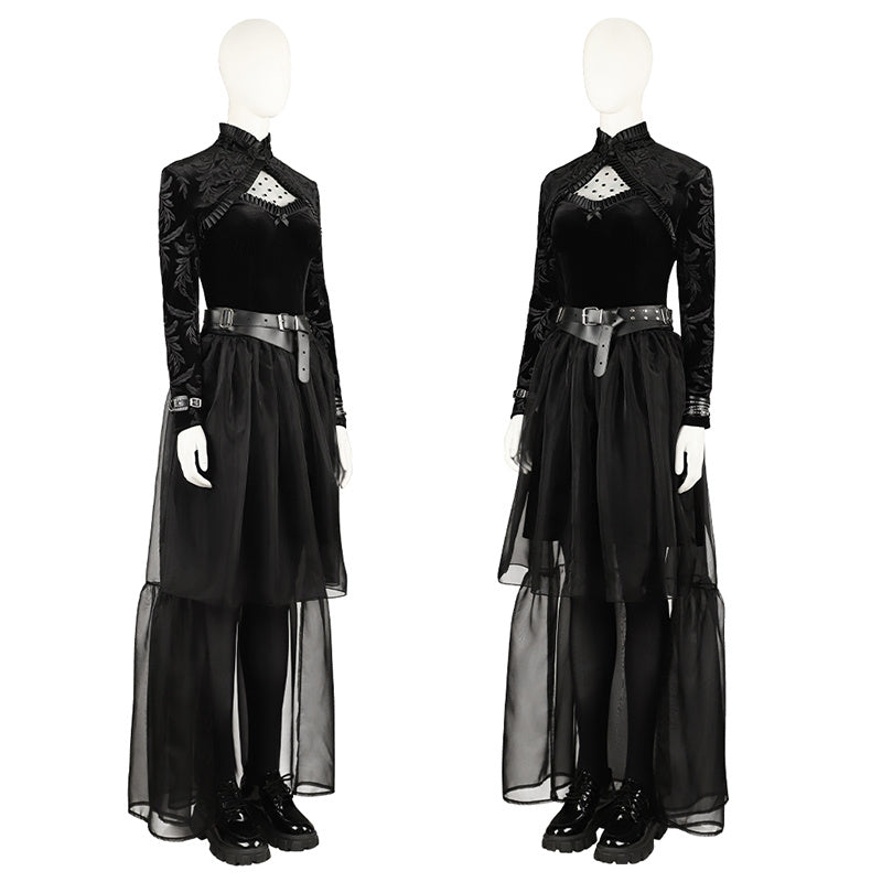 Lisa Frankenstein Cosplay Costume 2024 Misty Black Dress Halloween Carnival Suit - Image 3