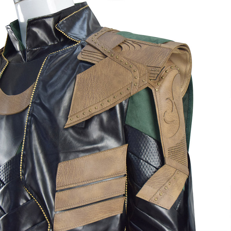 Loki Season 1 Loki Cosplay Marvel Loki 2021 Costume Battle Armor Outfit With Cloak - Image 9