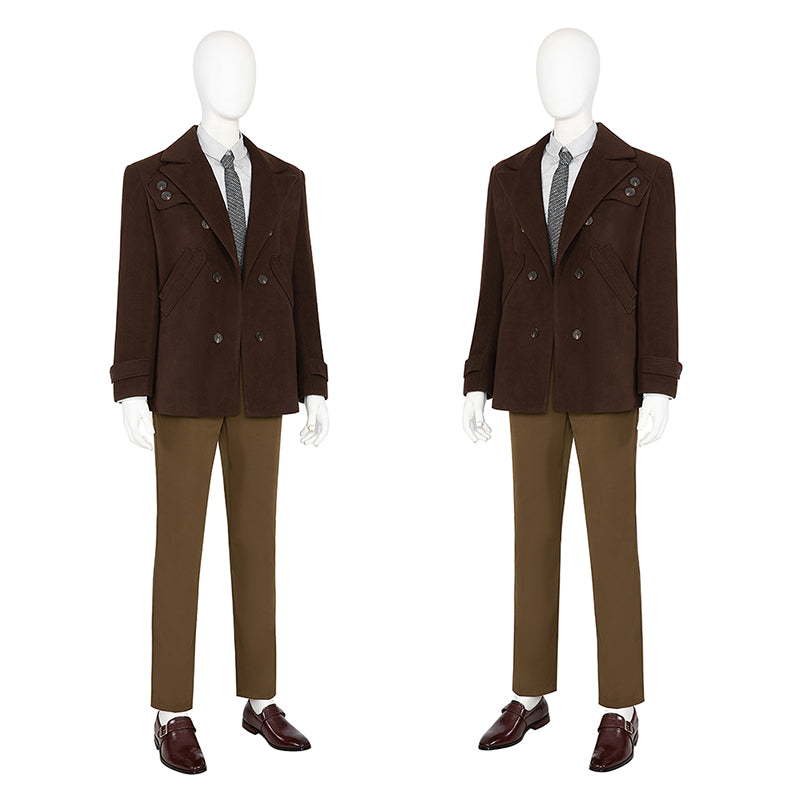 2023 Loki Season 2 Loki Cosplay Costume Tom Hiddleston Brown Coat Outfit Suit - Image 3