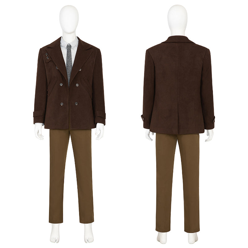 2023 Loki Season 2 Loki Cosplay Costume Tom Hiddleston Brown Coat Outfit Suit - Image 4