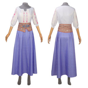 Lucy Gray Baird Cosplay The Hunger Games Costume Fancy Purple Dress Halloween Outfit