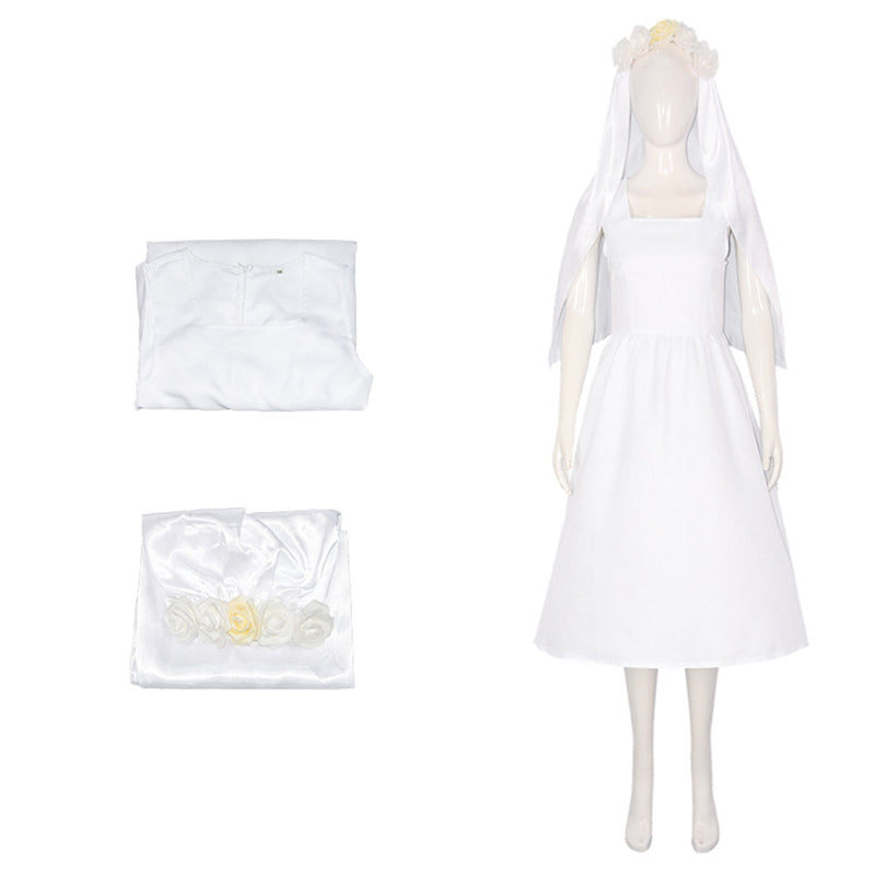 Fallout Lucy Wedding Dress Fallout 4 Cosplay Costume White Skirt Headdress - Image 7